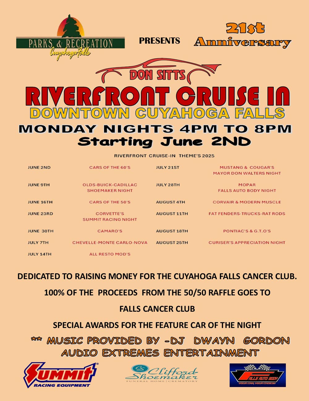 2025 Cruise-In Schedule